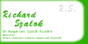 richard szalok business card