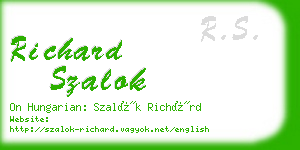 richard szalok business card